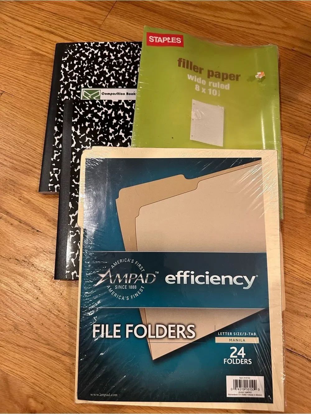 Ampad Efficiency Manila File Folders - 24 Pack- Paper